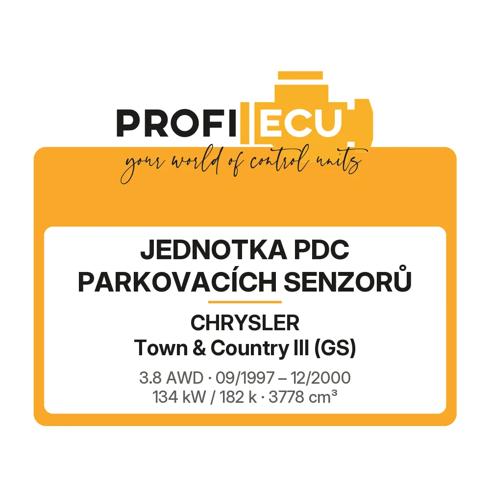 Etiketa ProfiECU: jednotka PDC parkovacích senzorů pro Chrysler Town & Country III 3.8 AWD 134 kW