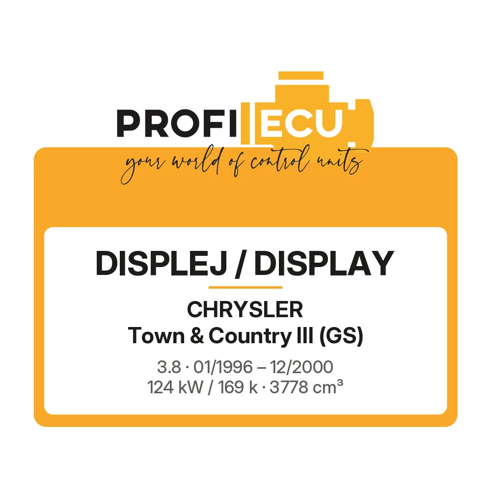 Etiketa ProfiECU: Displej / Display pro Chrysler Town & Country III 3.8 124 kW