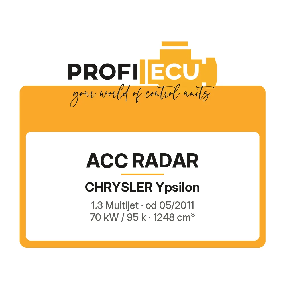 Etiketa ProfiECU: ACC Radar pro Chrysler Ypsilon 1.3 Multijet 70 kW