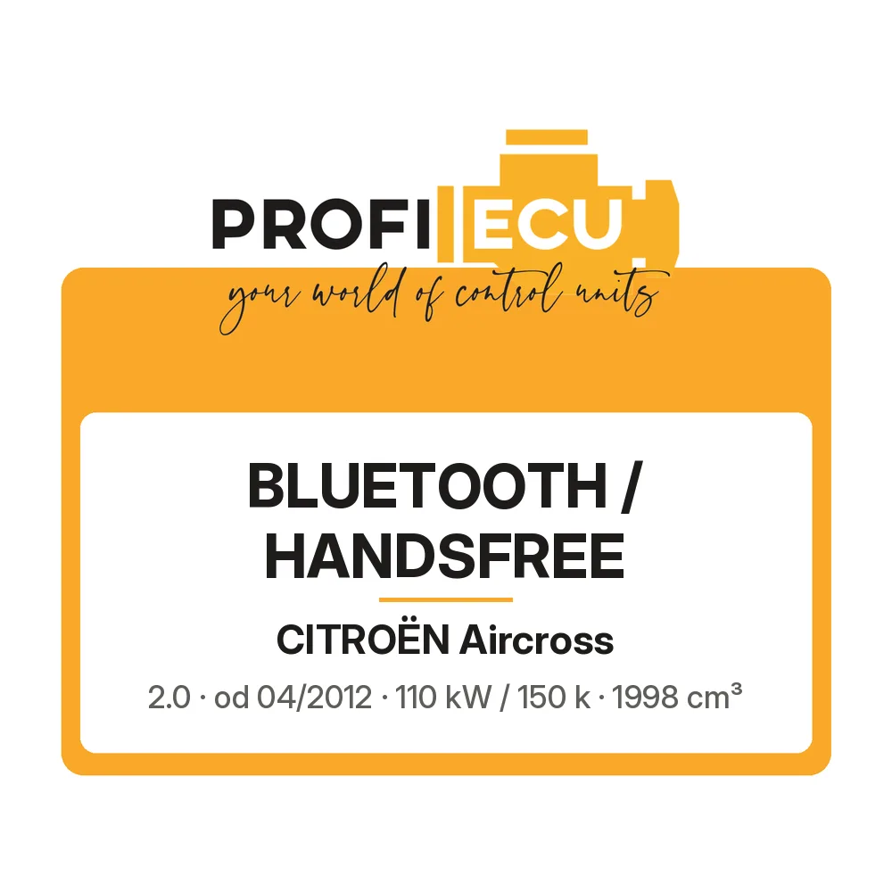 Etiketa ProfiECU: Bluetooth / Handsfree pro Citroën Aircross 2.0 110 kW