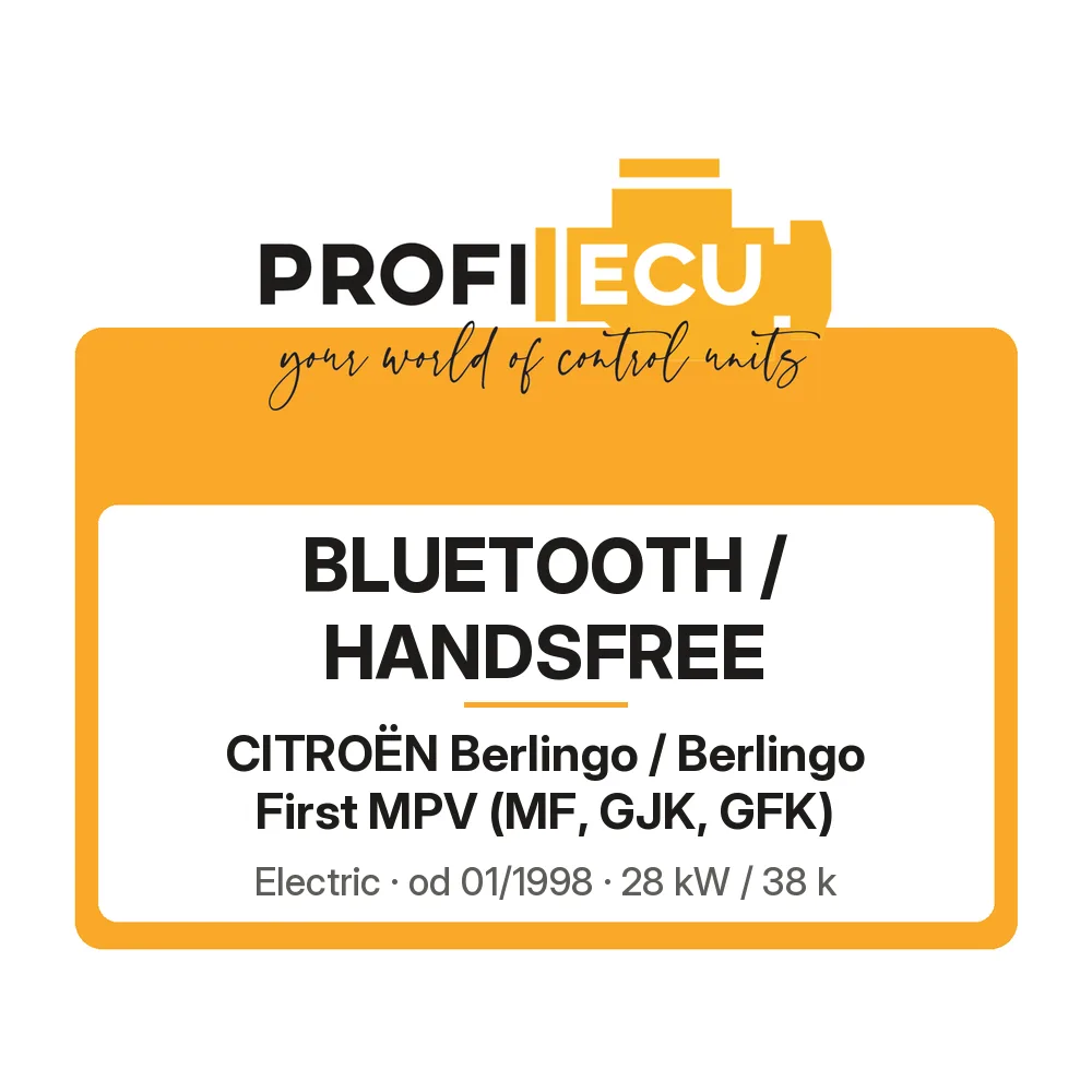 Etiketa ProfiECU: Bluetooth / Handsfree pro Citroën Berlingo / Berlingo First MPV Electric