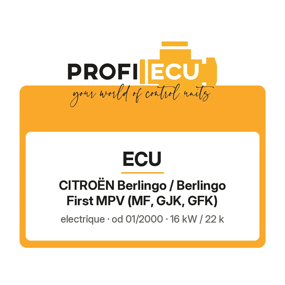 Etiketa ProfiECU: ECU pro Citroën Berlingo / Berlingo First MPV electrique