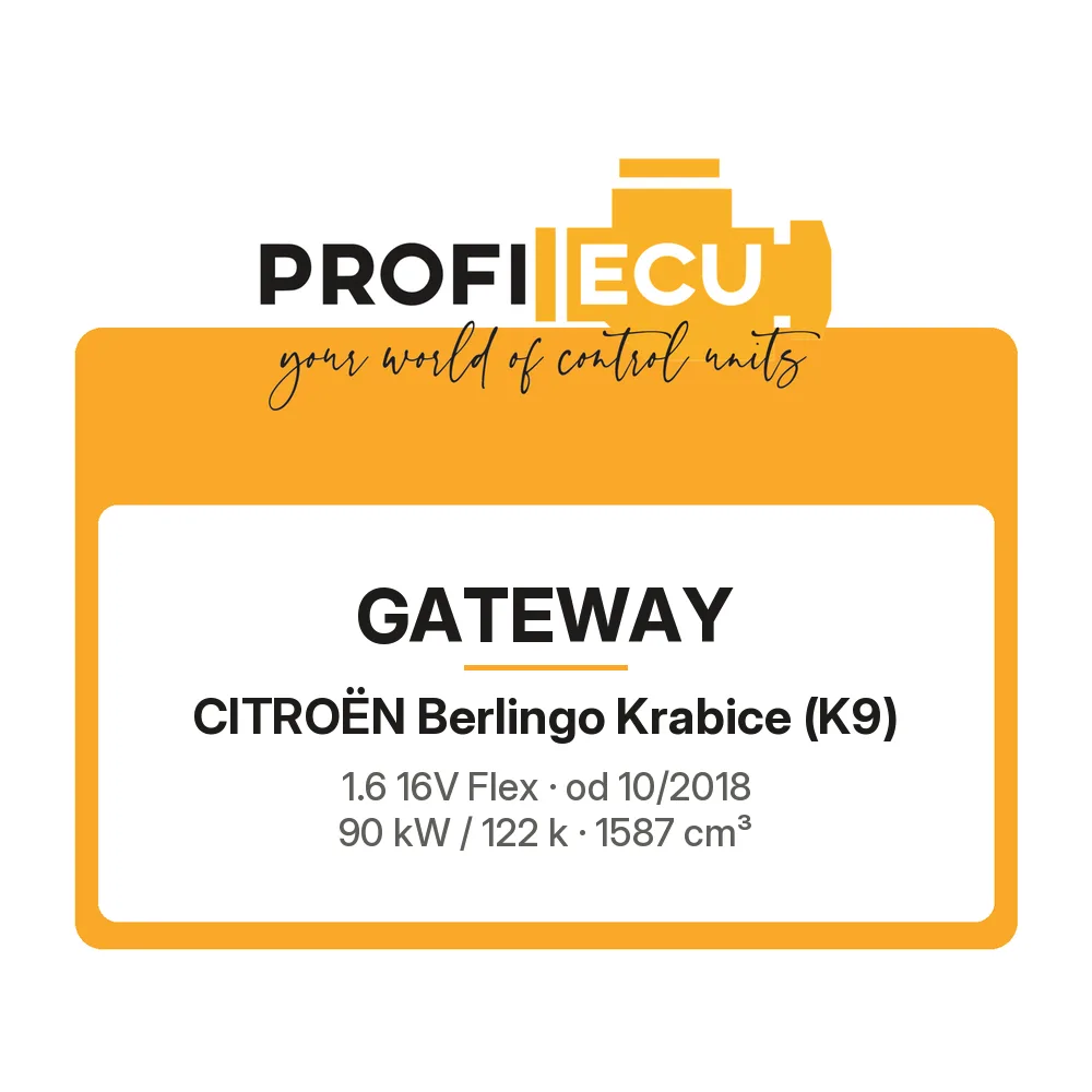 Etiketa ProfiECU: GATEWAY pro Citroën Berlingo Krabice 1.6 16V Flex 90 kW