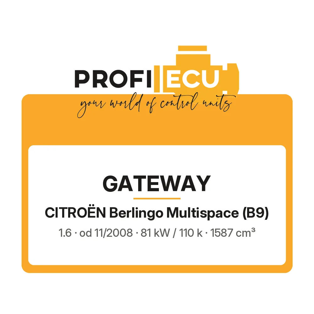 Etiketa ProfiECU: GATEWAY pro Citroën Berlingo Multispace 1.6 81 kW