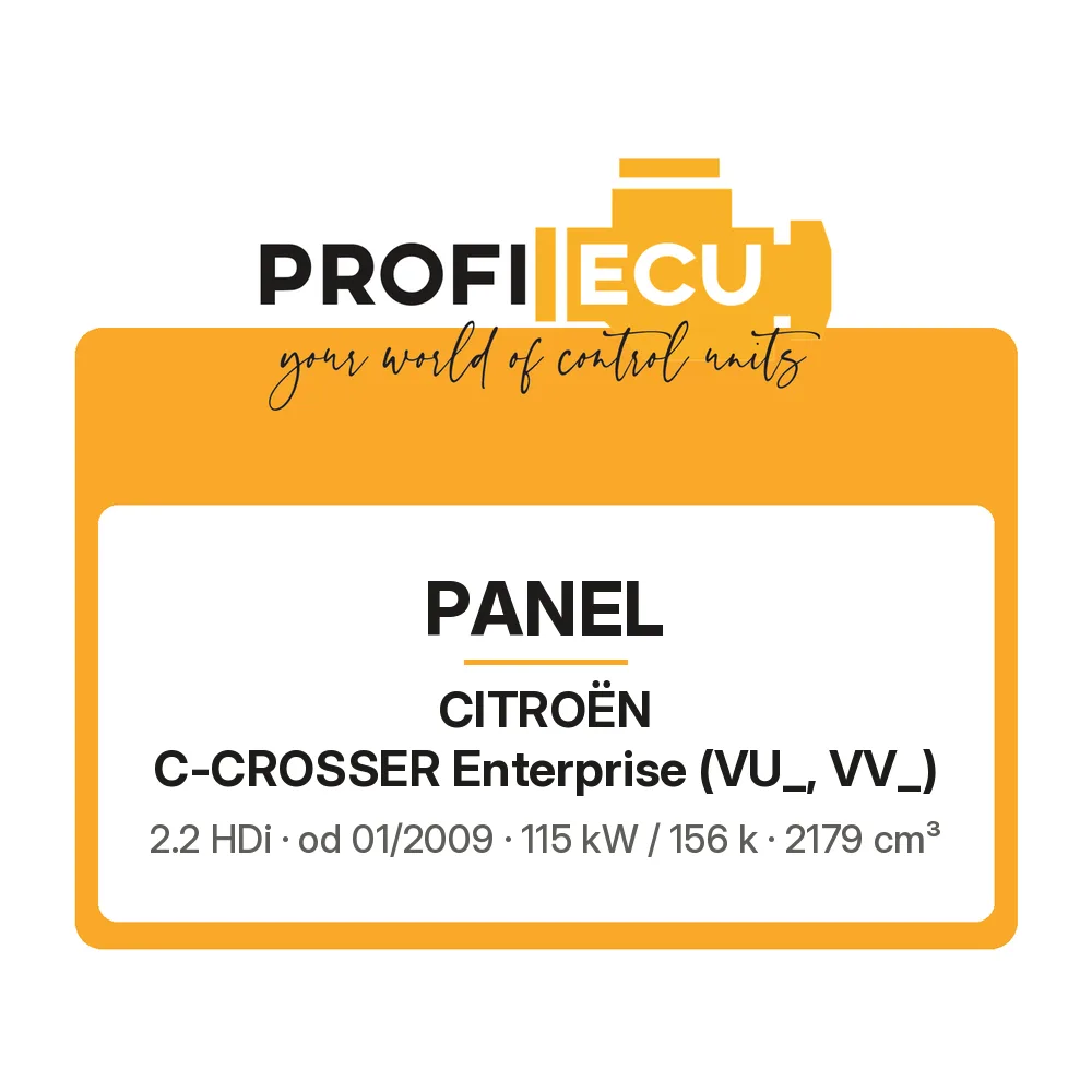 Etiketa ProfiECU: Panel pro Citroën C-CROSSER Enterprise 2.2 HDi 115 kW