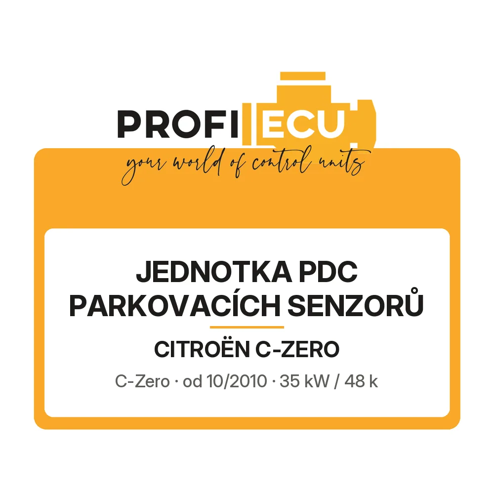 Etiketa ProfiECU: jednotka PDC parkovacích senzorů pro Citroën C-ZERO C-Zero