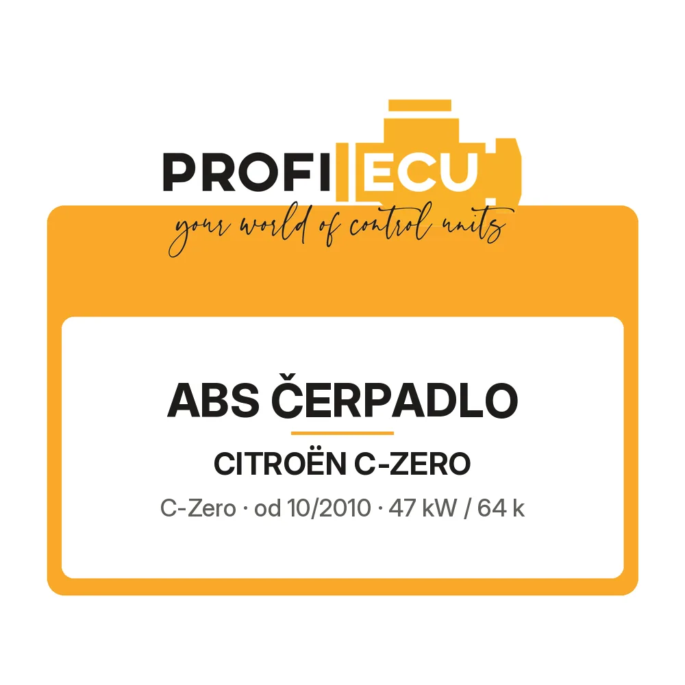 Etiketa ProfiECU: ABS čerpadlo pro Citroën C-ZERO C-Zero