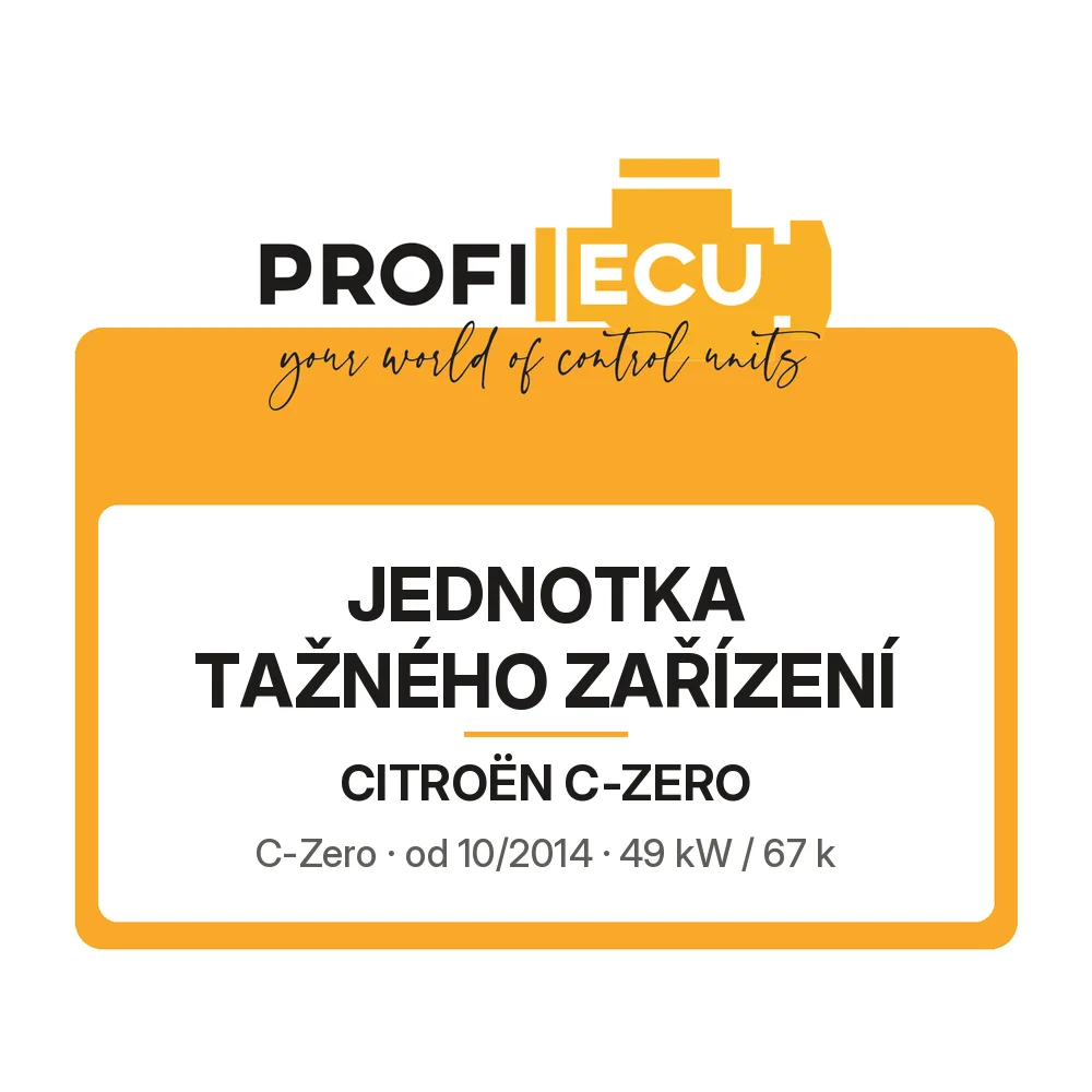 Etiketa ProfiECU: jednotka tažného zařízení pro Citroën C-ZERO C-Zero