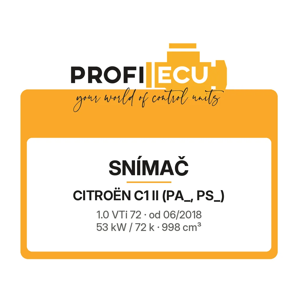 Etiketa ProfiECU: Snímač pro Citroën C1 II 1.0 VTi 72 53 kW