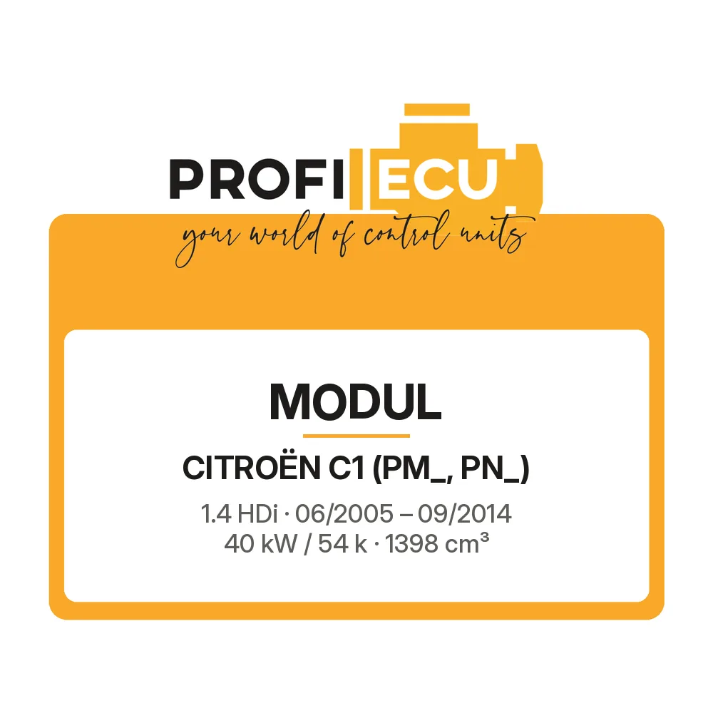 Etiketa ProfiECU: Modul pro Citroën C1 1.4 HDi 40 kW
