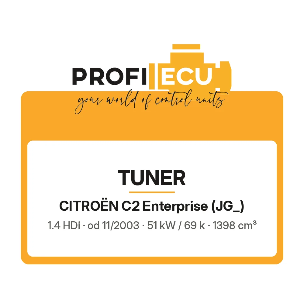 Etiketa ProfiECU: Tuner pro Citroën C2 Enterprise 1.4 HDi 51 kW