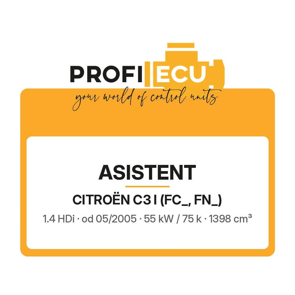 Etiketa ProfiECU: ASISTENT pro Citroën C3 I 1.4 HDi 55 kW