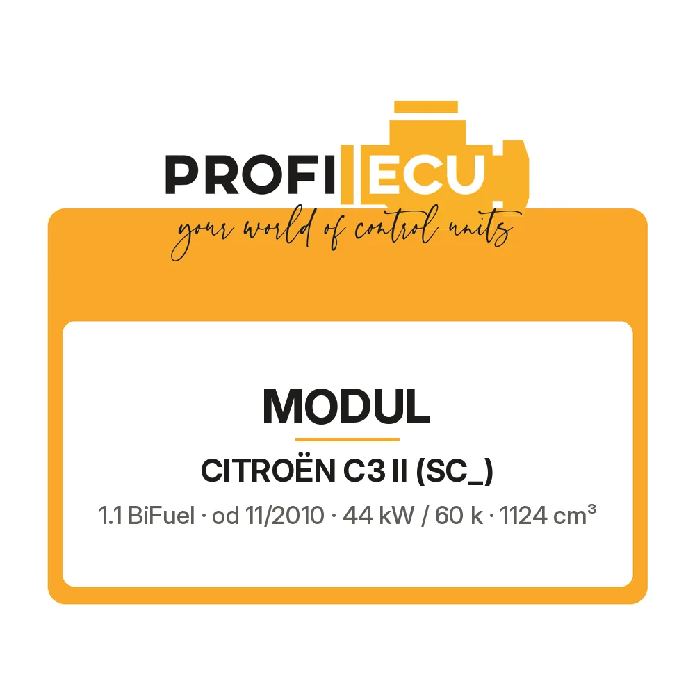 Etiketa ProfiECU: Modul pro Citroën C3 II 1.1 BiFuel 44 kW