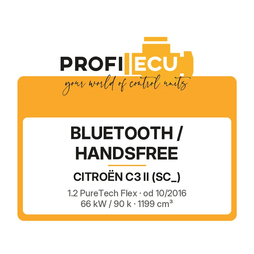 Etiketa ProfiECU: Bluetooth / Handsfree pro Citroën C3 II 1.2 PureTech Flex 66 kW