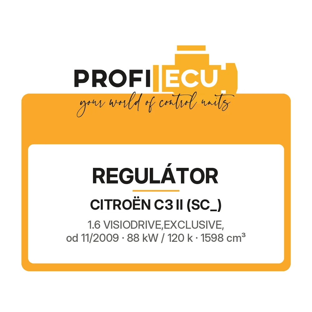 Etiketa ProfiECU: Regulátor pro Citroën C3 II 1.6 VISIODRIVE,EXCLUSIVE, 88 kW
