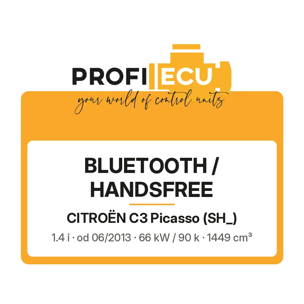 Etiketa ProfiECU: Bluetooth / Handsfree pro Citroën C3 Picasso 1.4 i 66 kW