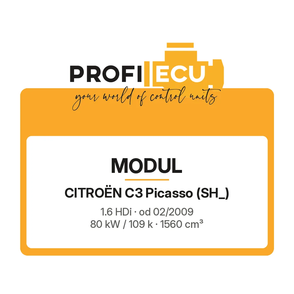Etiketa ProfiECU: Modul pro Citroën C3 Picasso 1.6 HDi 80 kW