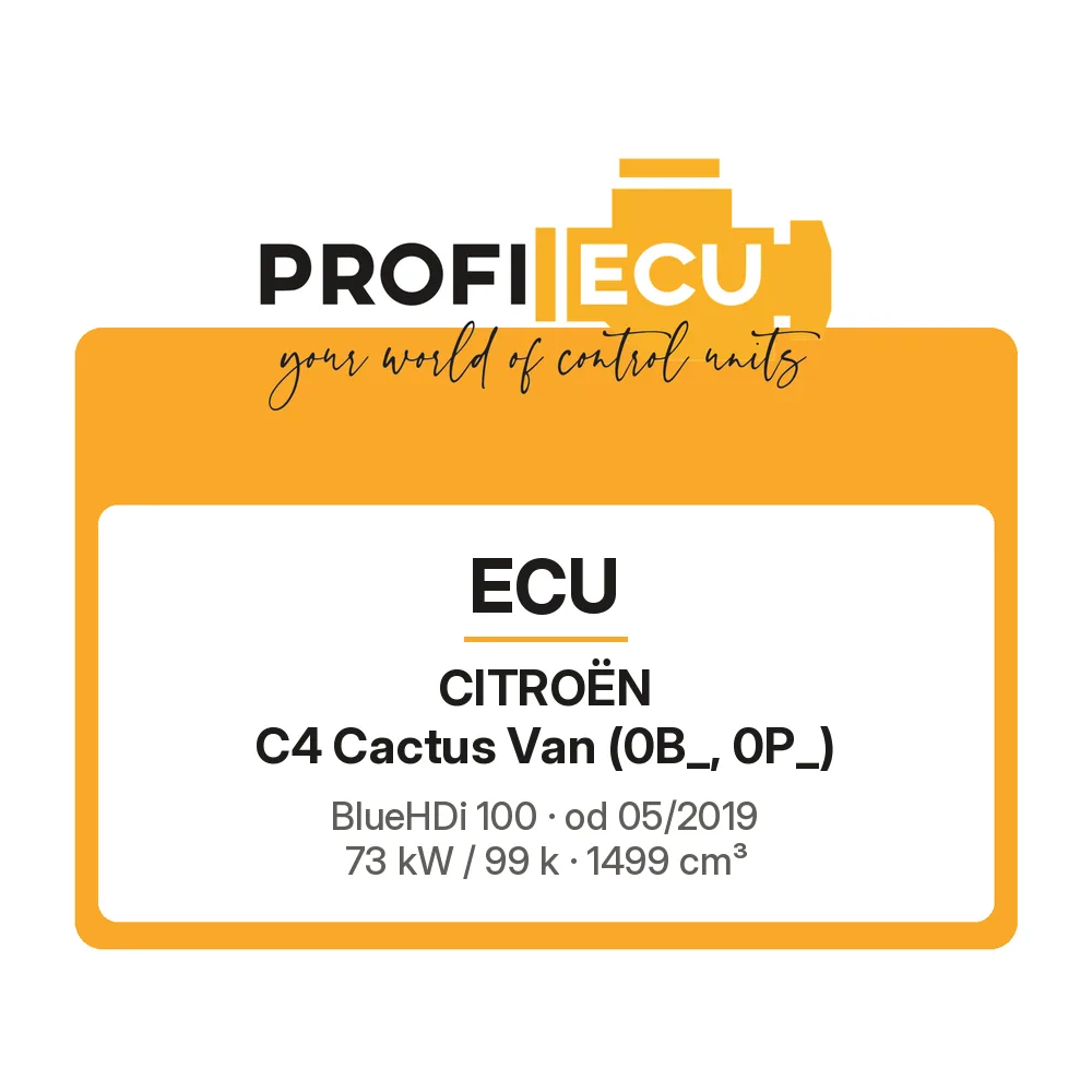 Etiketa ProfiECU: ECU pro Citroën C4 Cactus Van BlueHDi 100 73 kW