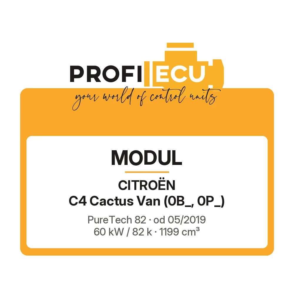 Etiketa ProfiECU: Modul pro Citroën C4 Cactus Van PureTech 82 60 kW