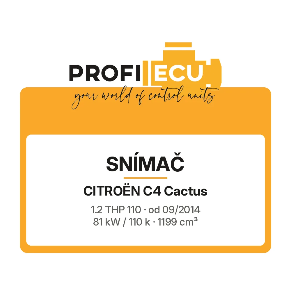 Etiketa ProfiECU: Snímač pro Citroën C4 Cactus 1.2 THP 110 81 kW