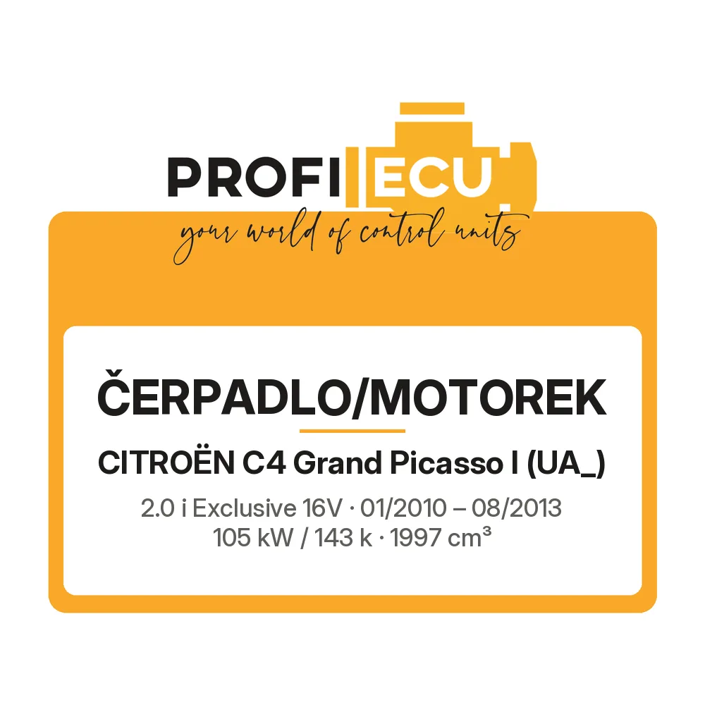 Etiketa ProfiECU: Čerpadlo/Motorek pro Citroën C4 Grand Picasso I 2.0 i Exclusive 16V 105 kW