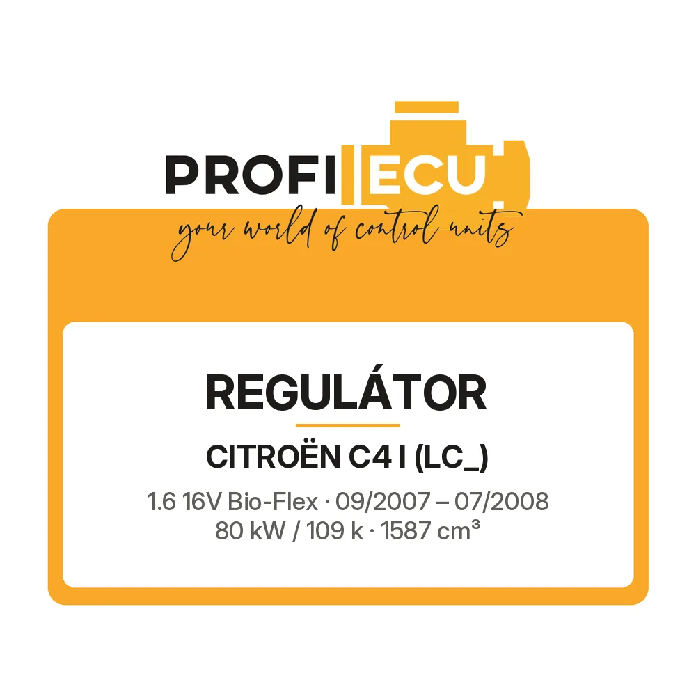 Etiketa ProfiECU: Regulátor pro Citroën C4 I 1.6 16V Bio-Flex 80 kW