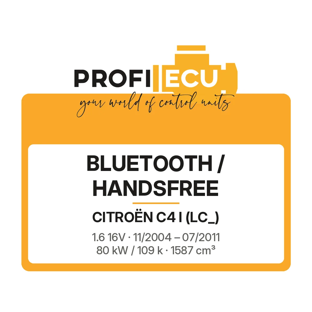 Etiketa ProfiECU: Bluetooth / Handsfree pro Citroën C4 I 1.6 16V 80 kW
