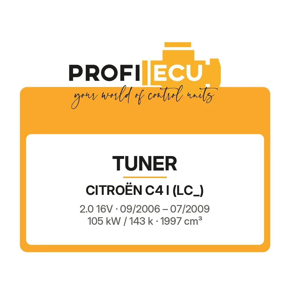 Etiketa ProfiECU: Tuner pro Citroën C4 I 2.0 16V 105 kW