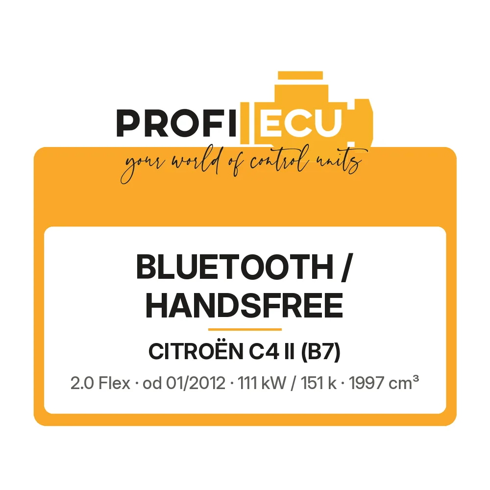 Etiketa ProfiECU: Bluetooth / Handsfree pro Citroën C4 II 2.0 Flex 111 kW