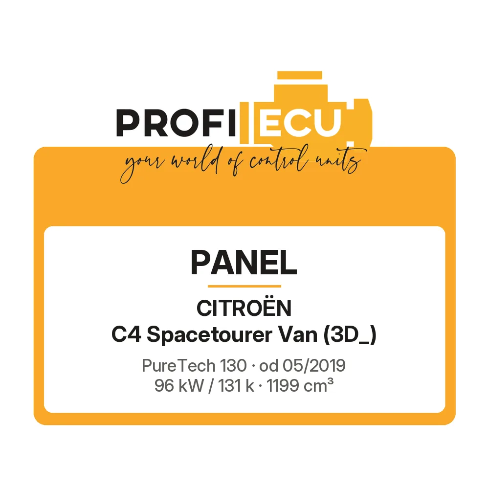 Etiketa ProfiECU: Panel pro Citroën C4 Spacetourer Van PureTech 130 96 kW