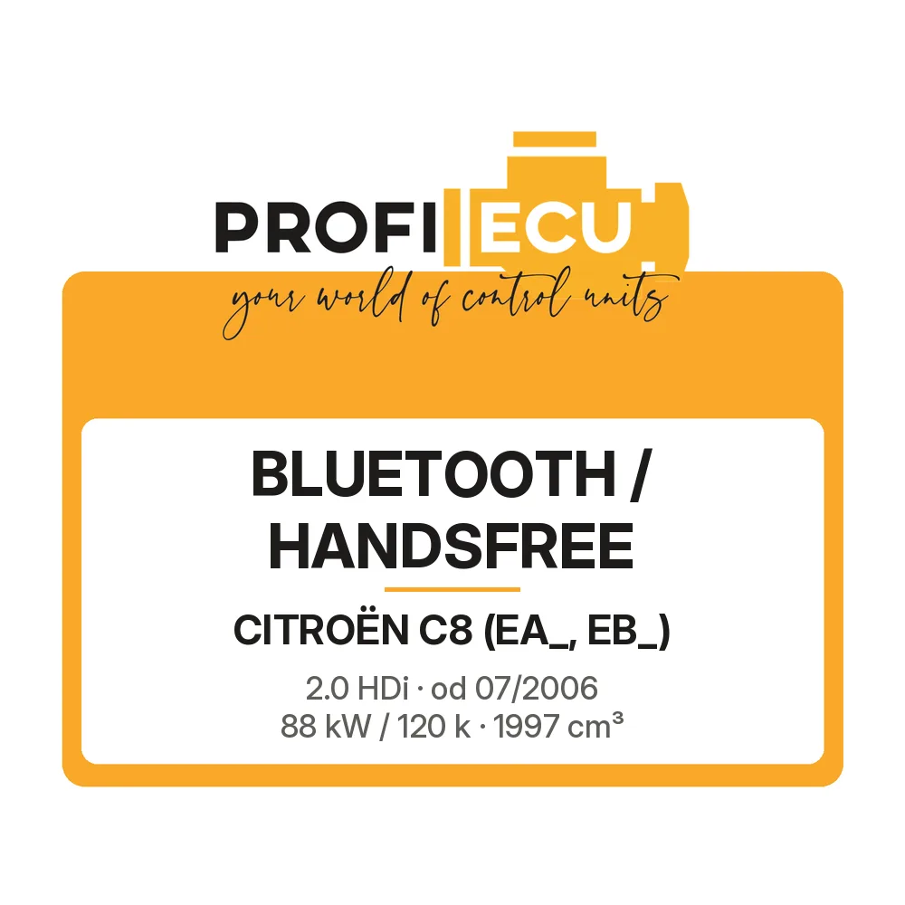 Etiketa ProfiECU: Bluetooth / Handsfree pro Citroën C8 2.0 HDi 88 kW