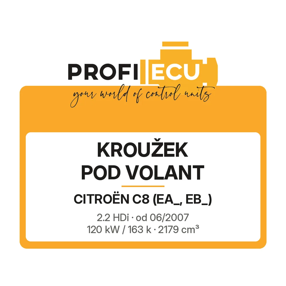 Etiketa ProfiECU: Kroužek pod volant pro Citroën C8 2.2 HDi 120 kW