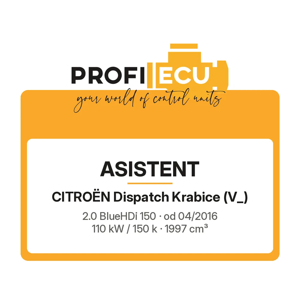 Etiketa ProfiECU: ASISTENT pro Citroën Dispatch Krabice 2.0 BlueHDi 150 110 kW