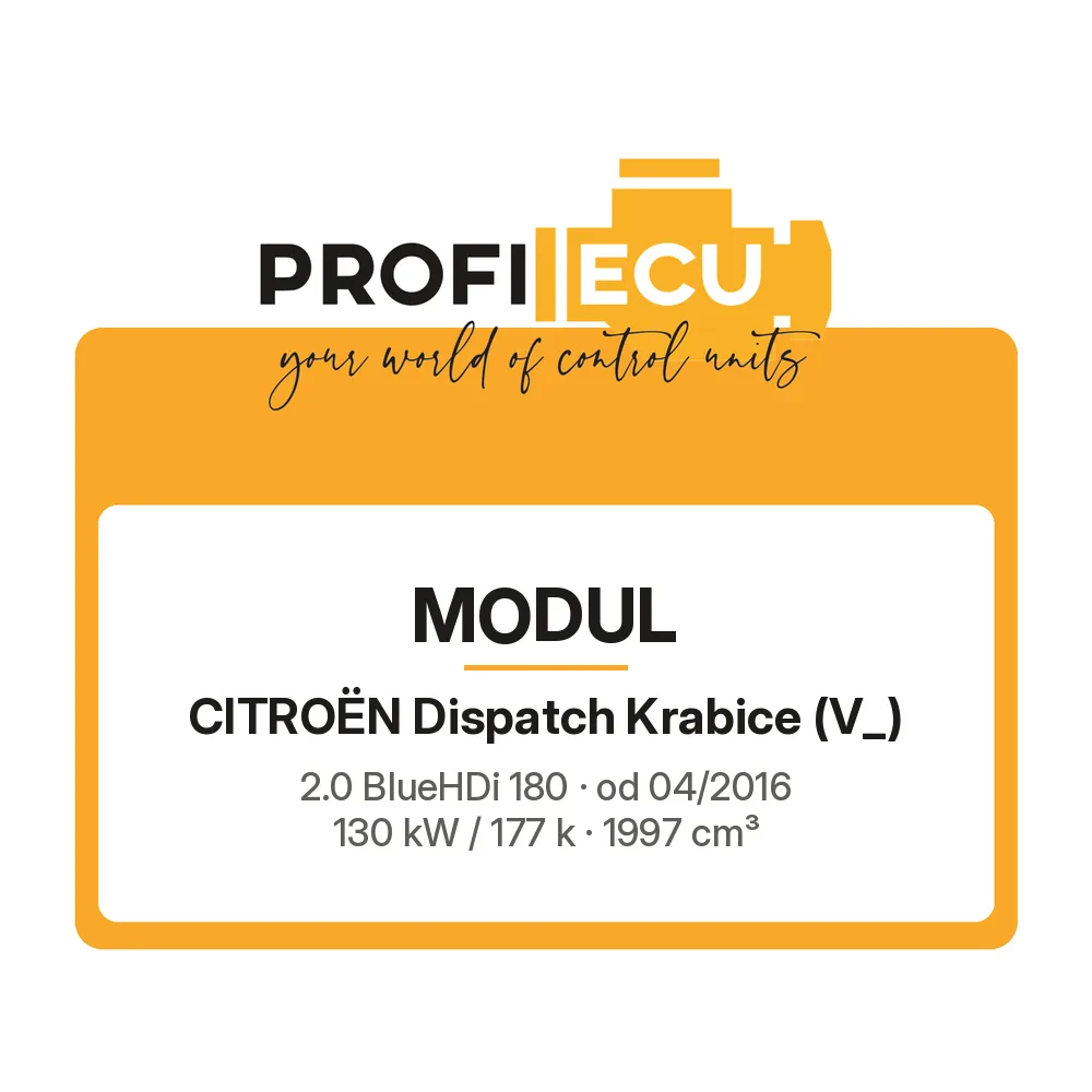 Etiketa ProfiECU: Modul pro Citroën Dispatch Krabice 2.0 BlueHDi 180 130 kW