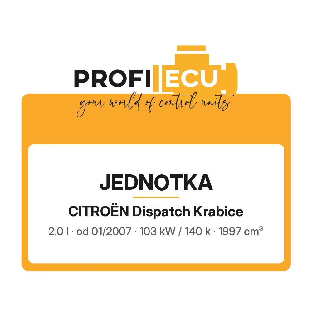 Etiketa ProfiECU: Jednotka pro Citroën Dispatch Krabice 2.0 i 103 kW