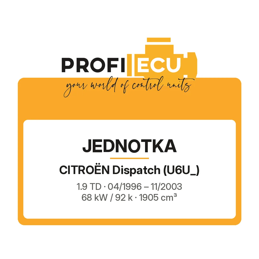 Etiketa ProfiECU: Jednotka pro Citroën Dispatch 1.9 TD 68 kW