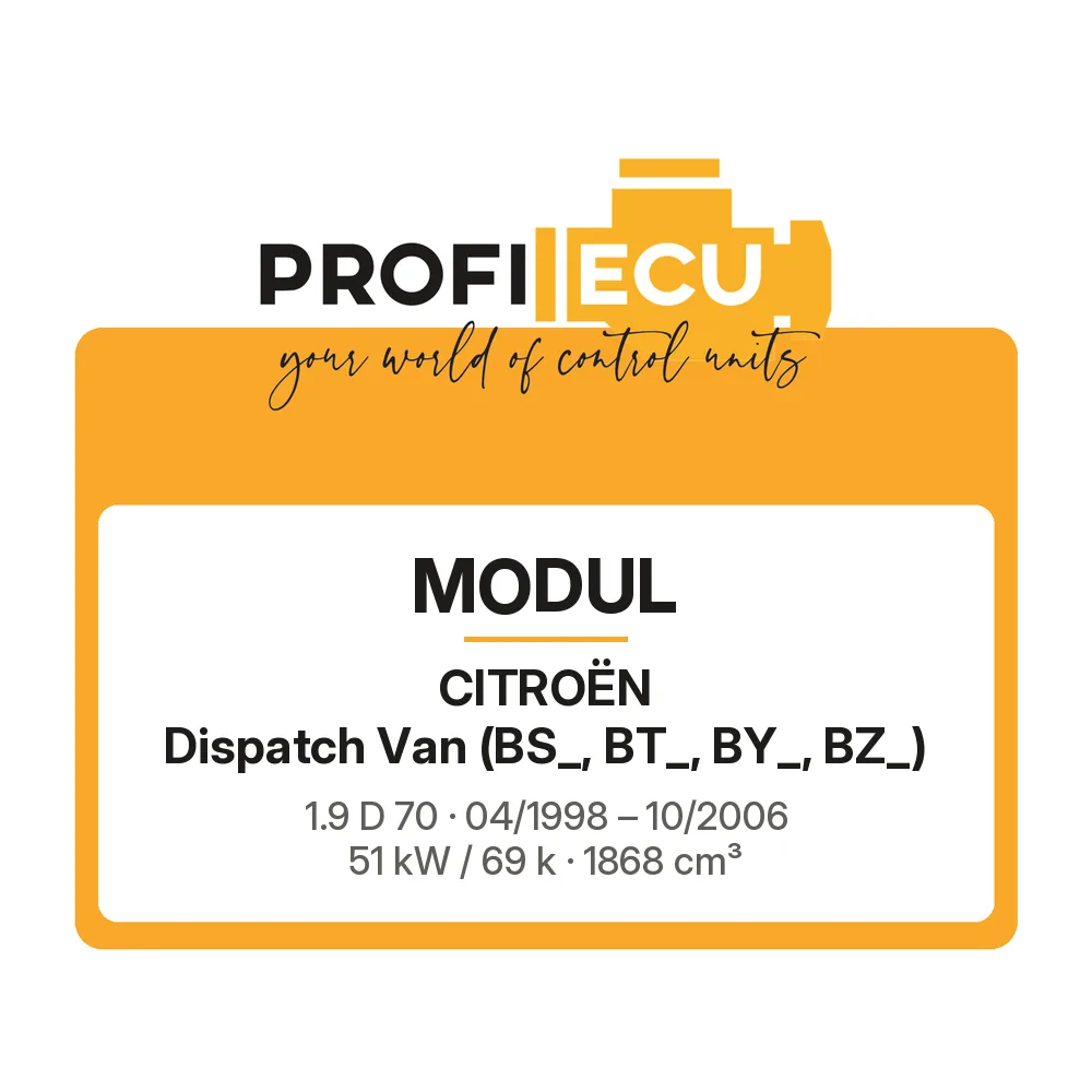 Etiketa ProfiECU: Modul pro Citroën Dispatch Van 1.9 D 70 51 kW