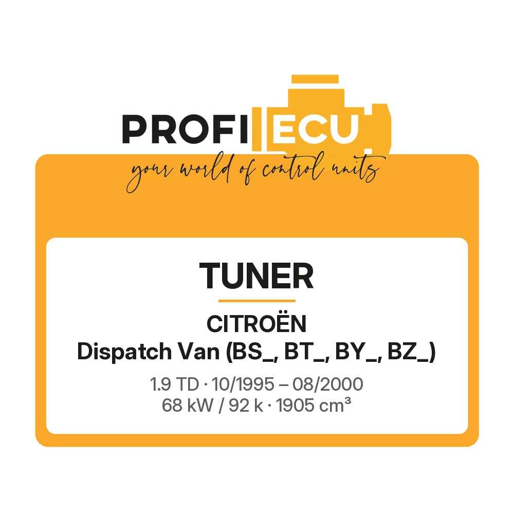Etiketa ProfiECU: Tuner pro Citroën Dispatch Van 1.9 TD 68 kW