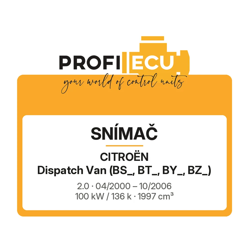 Etiketa ProfiECU: Snímač pro Citroën Dispatch Van 2.0 100 kW