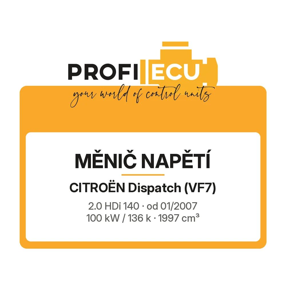 Etiketa ProfiECU: Měnič napětí pro Citroën Dispatch 2.0 HDi 140 100 kW