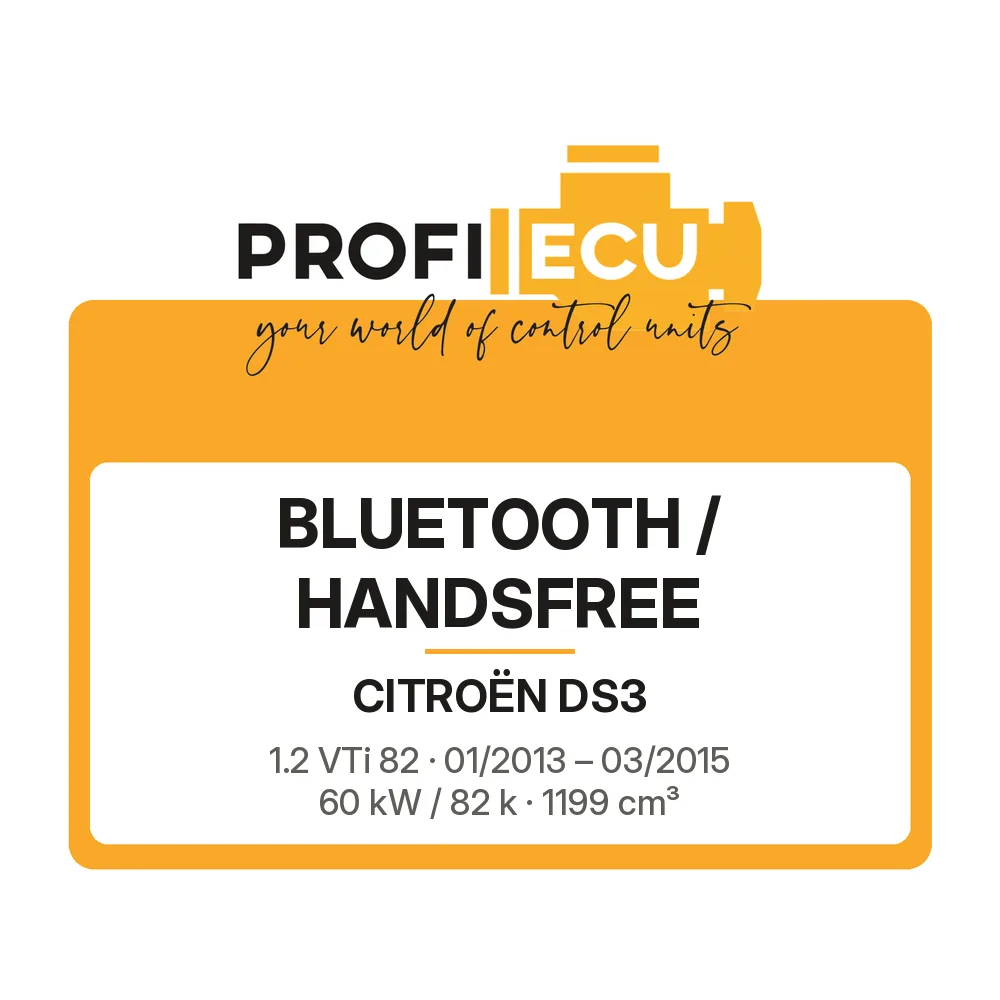 Etiketa ProfiECU: Bluetooth / Handsfree pro Citroën DS3 1.2 VTi 82 60 kW