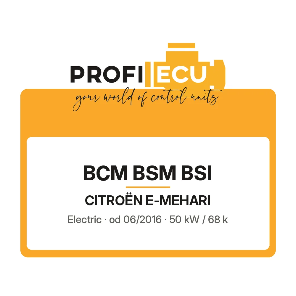 Etiketa ProfiECU: BCM BSM BSI pro Citroën E-MEHARI Electric