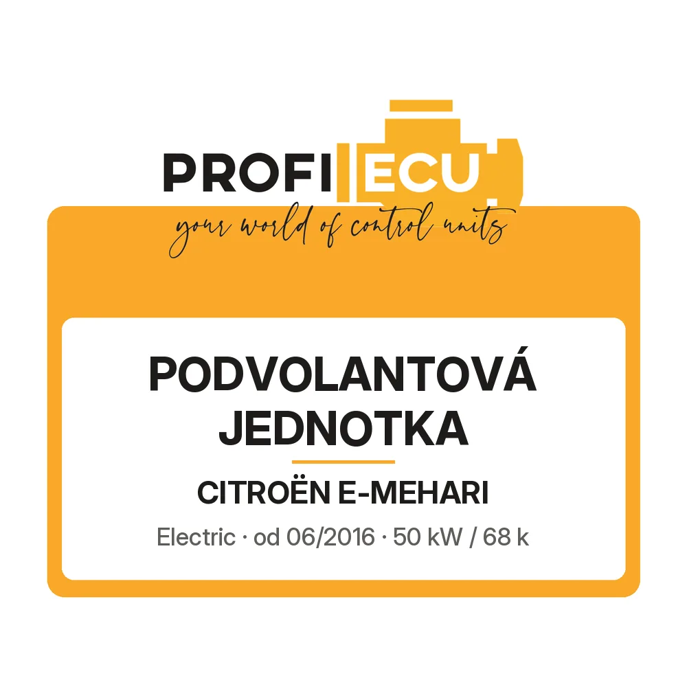 Etiketa ProfiECU: Podvolantová jednotka pro Citroën E-MEHARI Electric