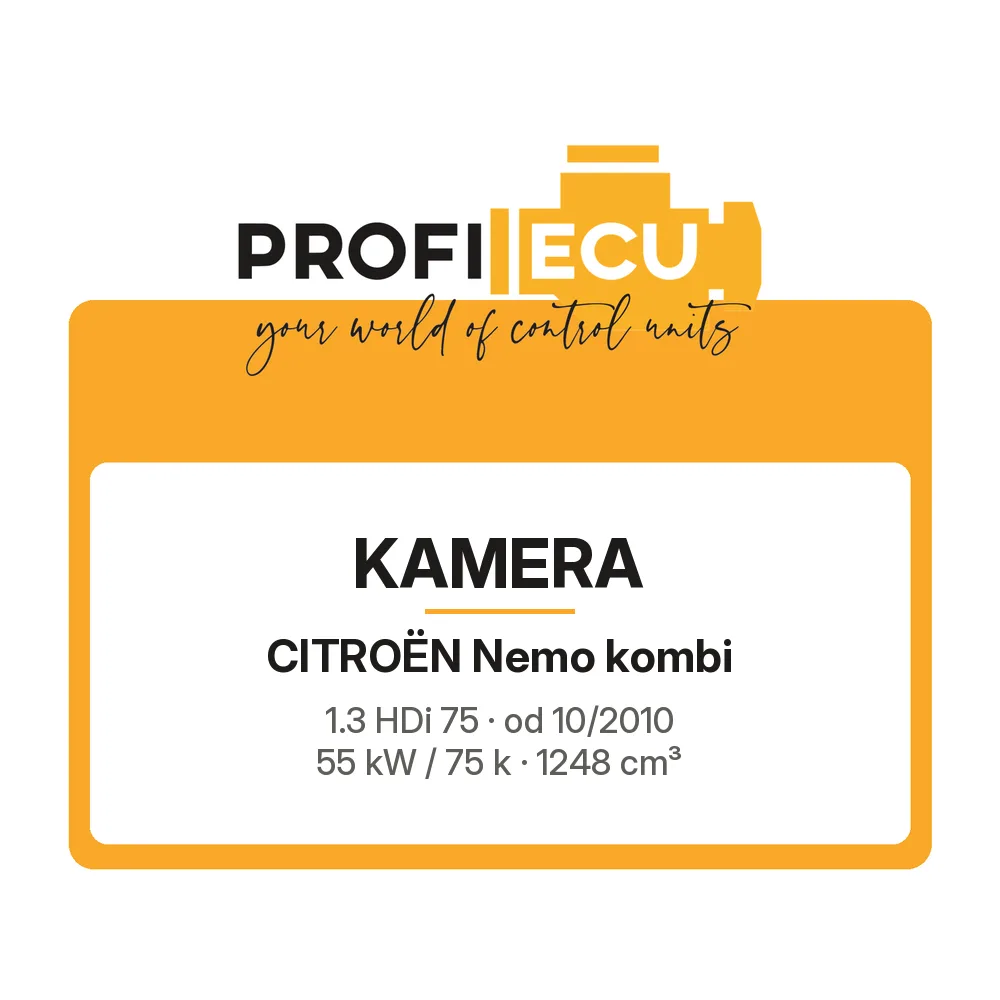 Etiketa ProfiECU: Kamera pro Citroën Nemo kombi 1.3 HDi 75 55 kW