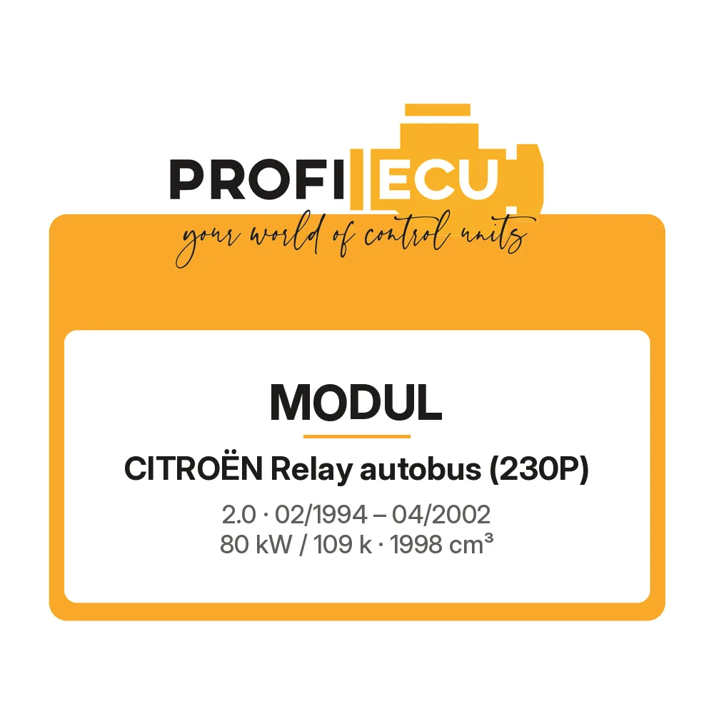 Etiketa ProfiECU: Modul pro Citroën Relay autobus 2.0 80 kW