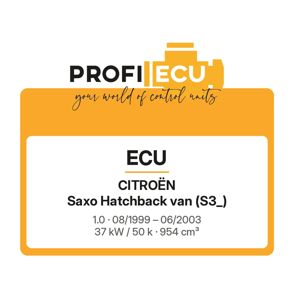 Etiketa ProfiECU: ECU pro Citroën Saxo Hatchback van 1.0 37 kW