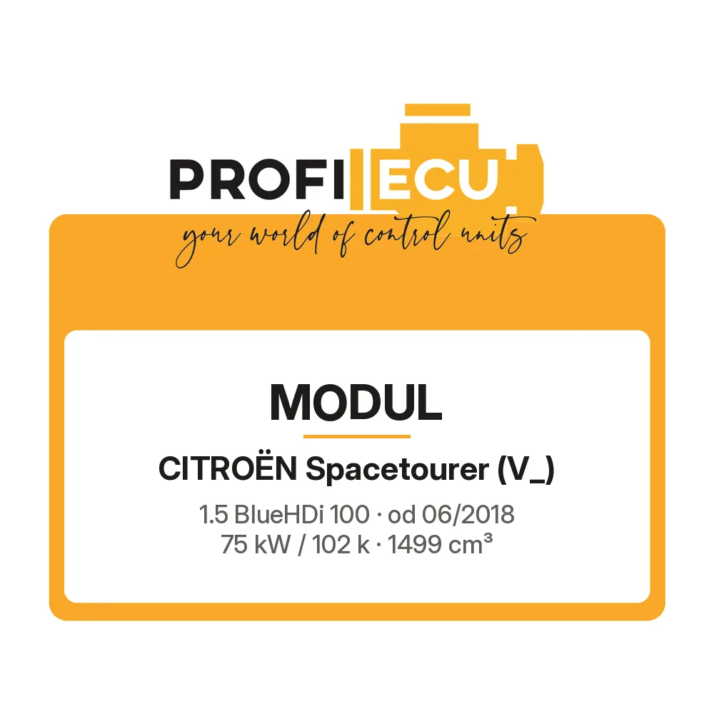 Etiketa ProfiECU: Modul pro Citroën Spacetourer 1.5 BlueHDi 100 75 kW