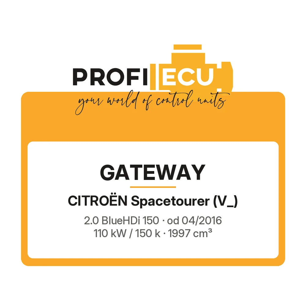 Etiketa ProfiECU: GATEWAY pro Citroën Spacetourer 2.0 BlueHDi 150 110 kW