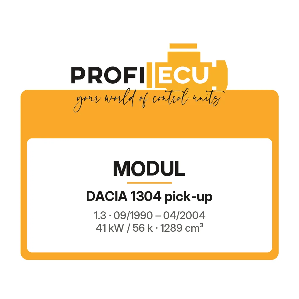 Etiketa ProfiECU: Modul pro Dacia 1304 pick-up 1.3 41 kW