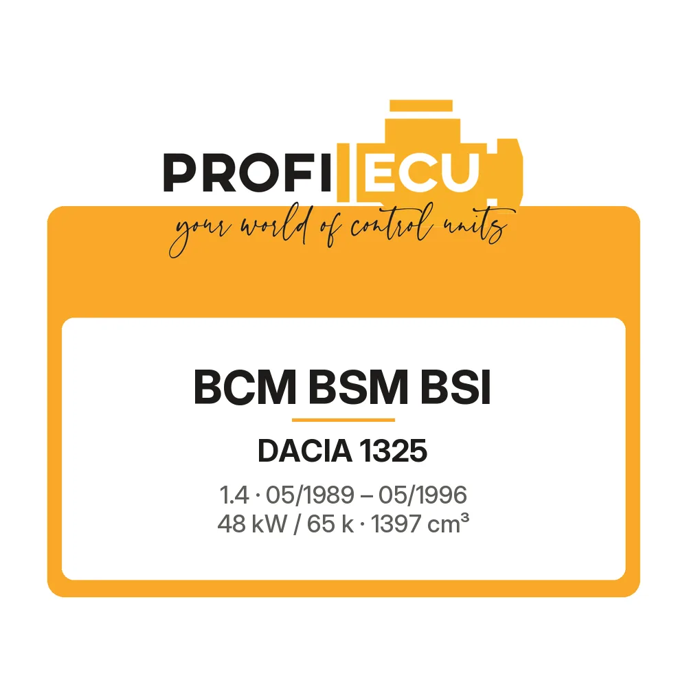 Etiketa ProfiECU: BCM BSM BSI pro Dacia 1325 1.4 48 kW
